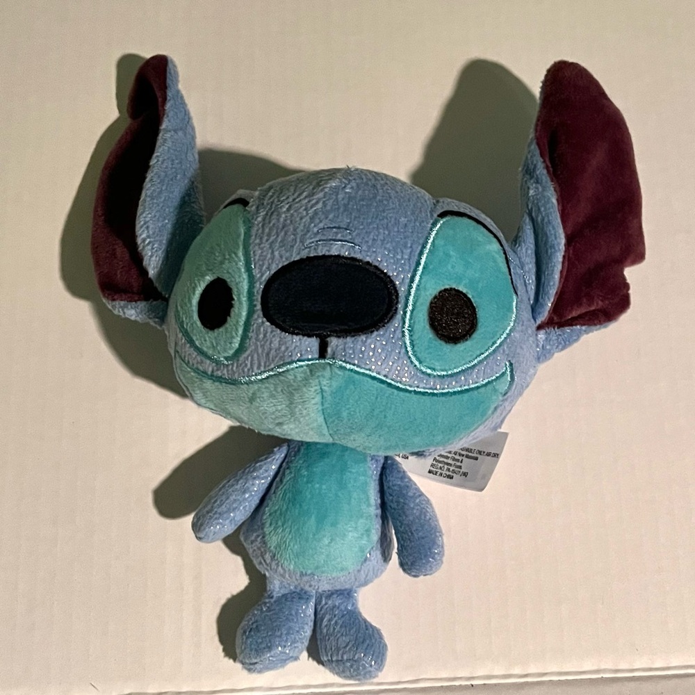 Like New Retractable Disneys Lilo & Stitch, Stitch Plush Doll w/ Plastic Case